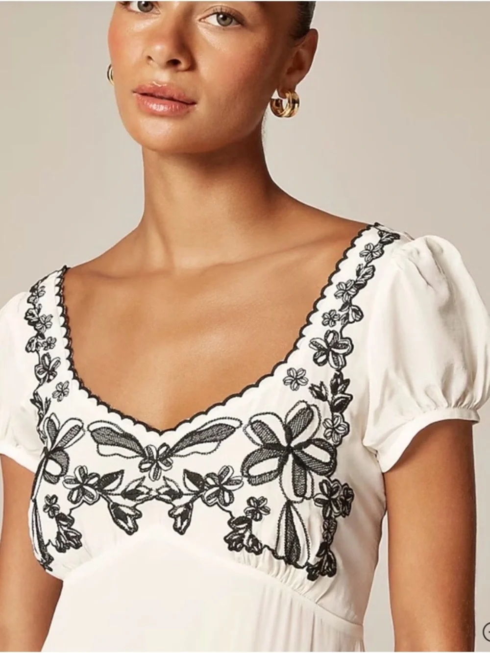 J.Crew Embroidered Empire-waist Slip Dress NWT Size 2